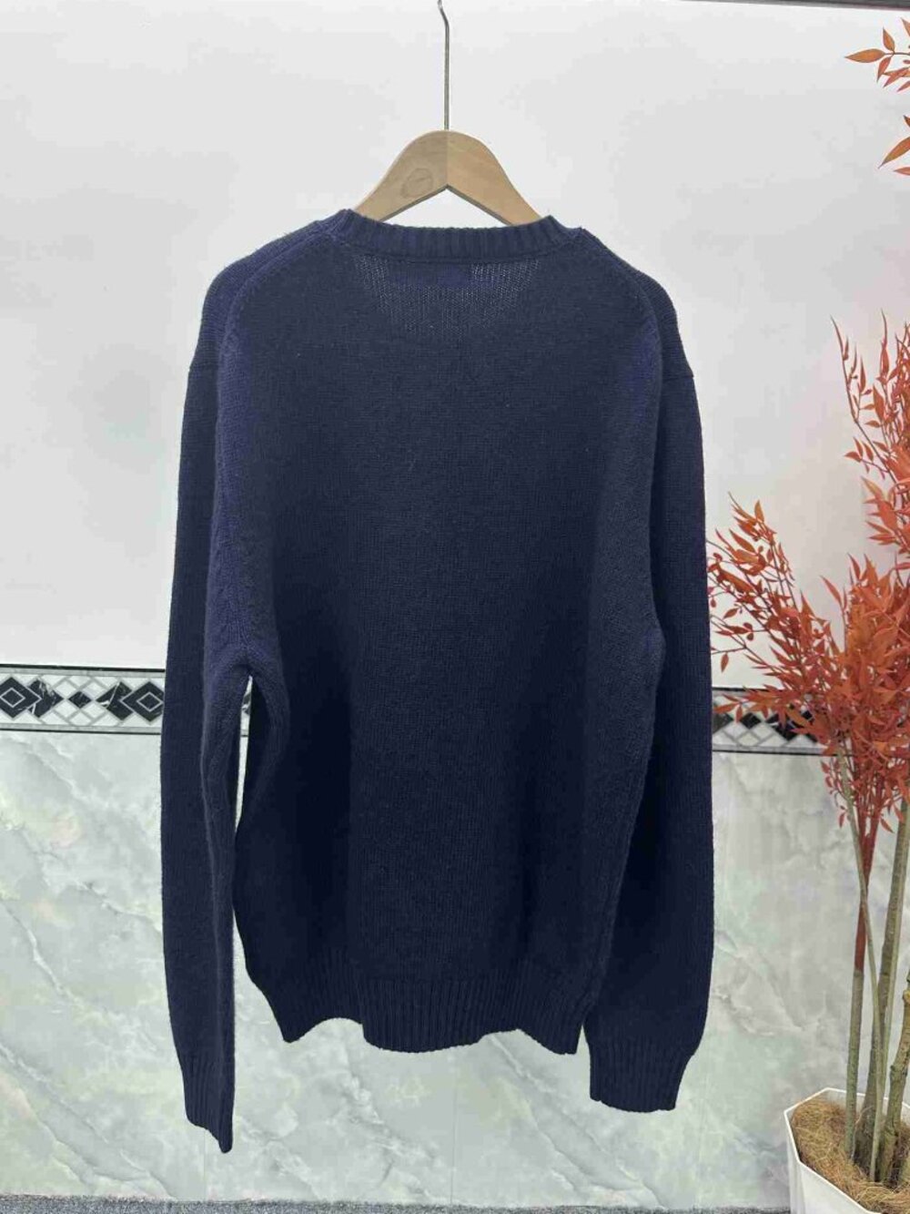 Polo Ralph Lauren Navy Pullover Sweater Tourist Polo Bear Graphic - Picture 8 of 8